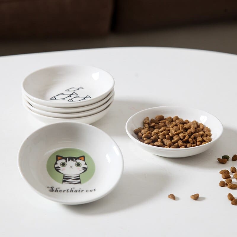 Flat plate with feline decoration for cats Orderkeen