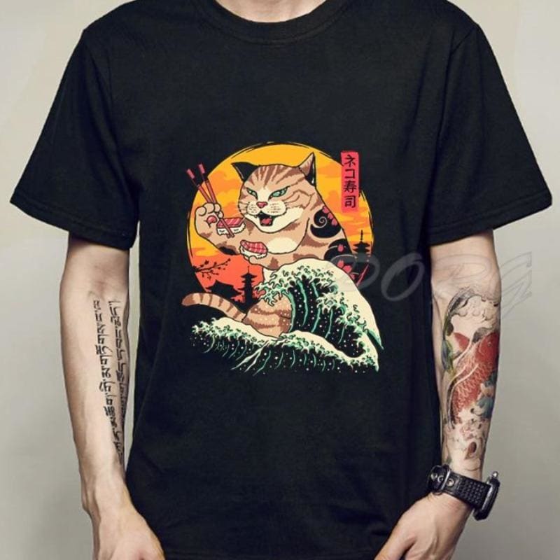 Japanese cat 2024 t shirt