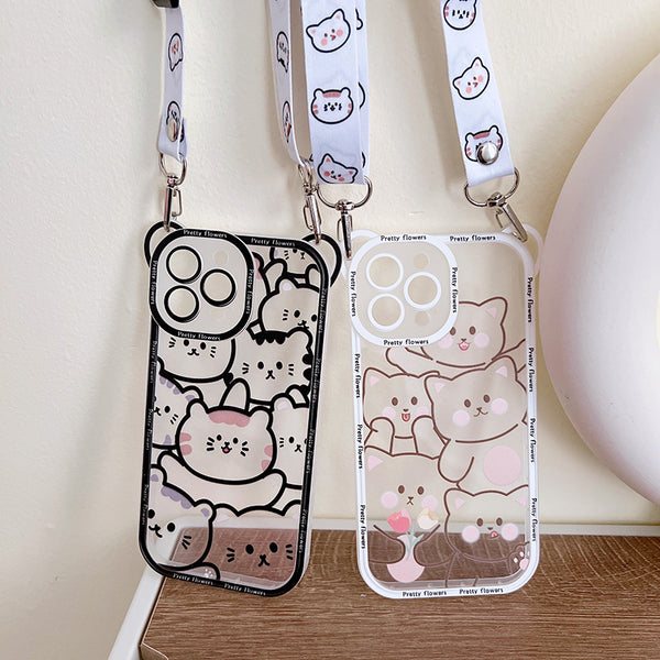 Cute manga kitten iPhone case AOKAT™