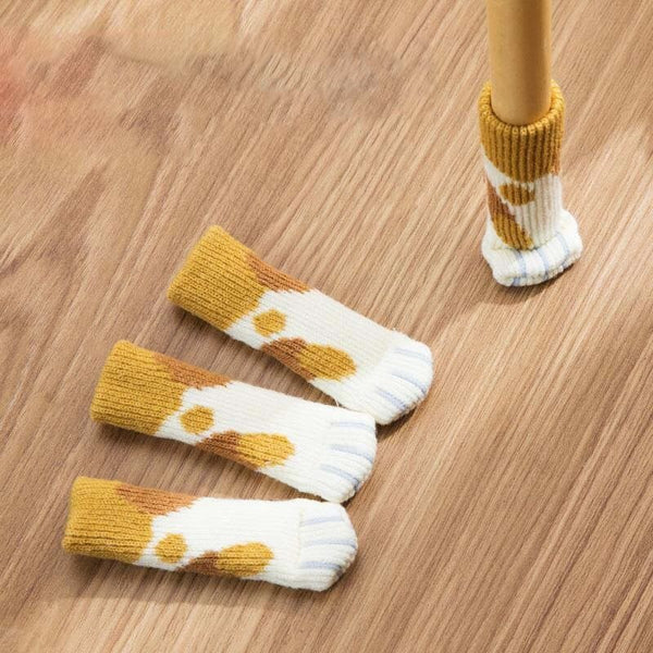 Free Knitting Pattern for Chair Paws - Chair socks to protect floors and  furniture legs are inspired by ou…