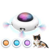 Jouet interactif robotisé pour chat OVNIKAT™ dôme 3 en 1 chat, jouet à système rotatif 360°, souris