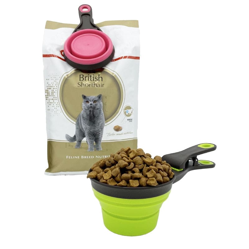 Closable clip kibble dosing shovel Orderkeen