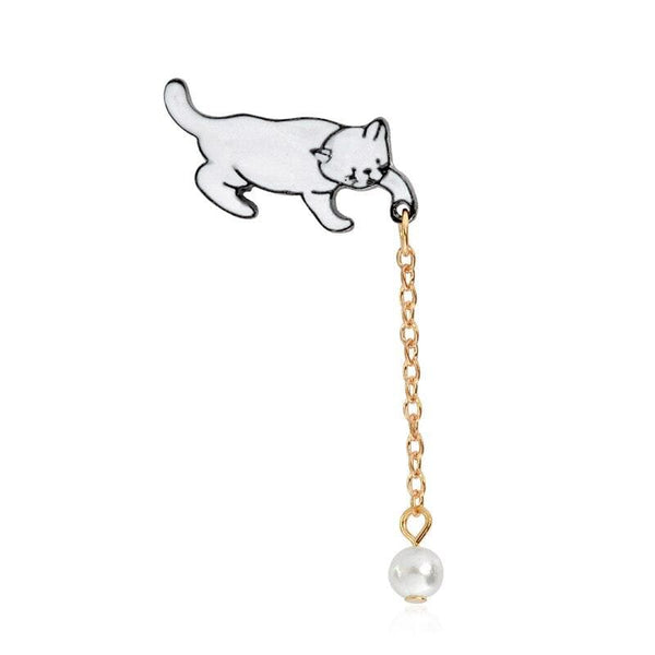 Pin’s Chat Perle PEARLKAT™ accessoires, broche chat, pin’s / broches