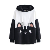 Sweat à capuche chat noir kawaii KADAKAT™ sweat, femme, kawaii, sweats et pulls, vêtements